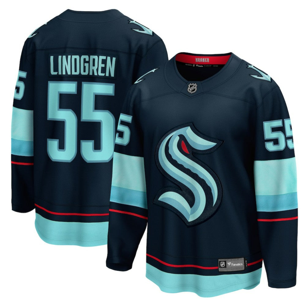 Ryan Lindgren Seattle Kraken Fanatics Home Breakaway Jersey - Deep Sea Blue - NHL 203292097