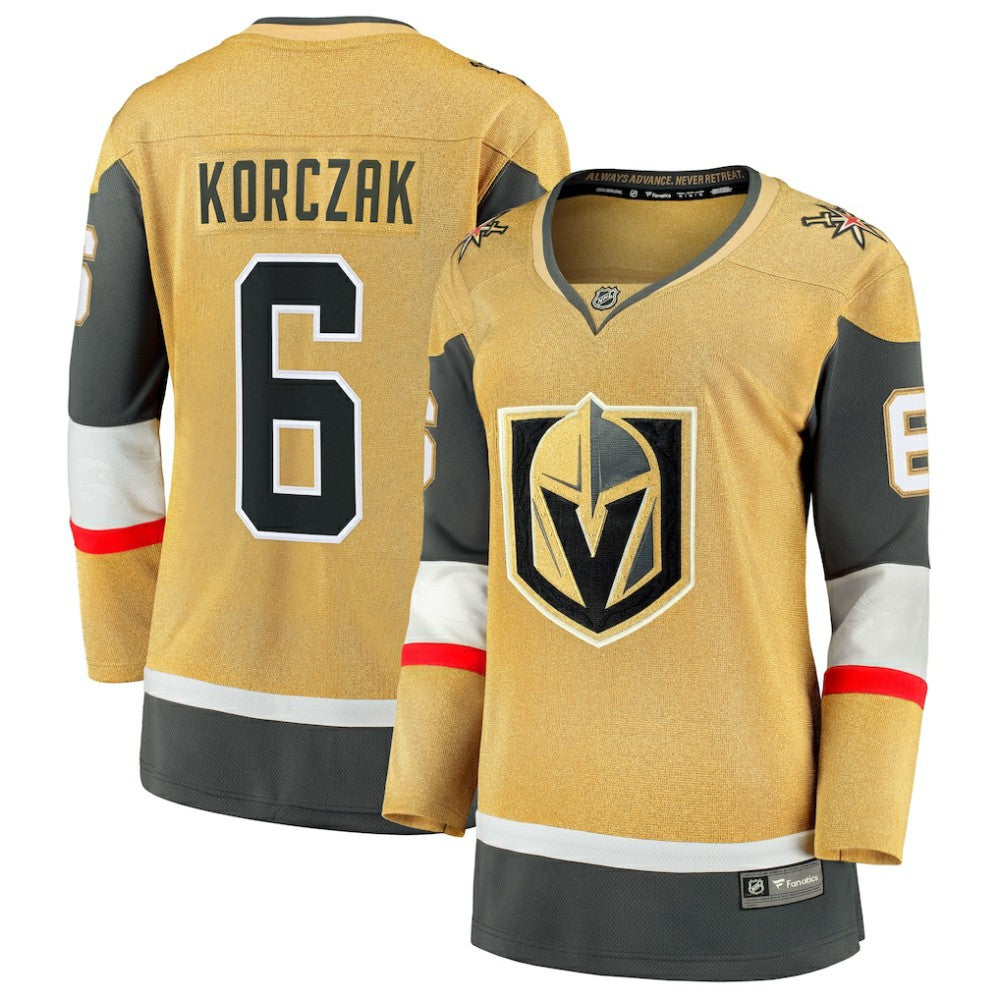 Kaedan Korczak Vegas Golden Knights Fanatics Women's Home Breakaway Jersey - Gold - NHL 203292108