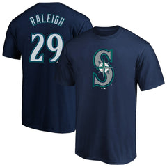 Cal Raleigh Seattle Mariners Fanatics Big & Tall Name & Number T-Shirt - Navy - Fanatics Discount