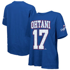 Shohei Ohtani Los Angeles Dodgers Majestic Threads Women's Oversized Name & Number T-Shirt - Royal - MLB Discount