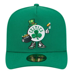 Boston Celtics Injection Cartoon Logo A-Frame 59FIFTY Fitted Hat Kelly Green | New Era Lifestyle