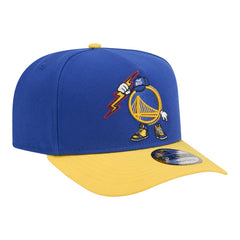 Golden State Warriors Injection Cartoon Logo A-Frame 9FIFTY Adjustable Hat for sale Royal | New Era