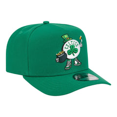 Boston Celtics Injection Cartoon Logo A-Frame 9FIFTY Adjustable Hat Kelly Green | New Era discount