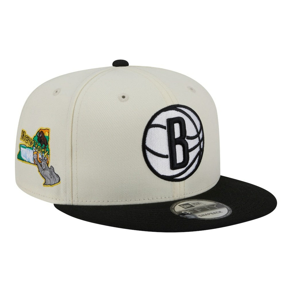 Brooklyn Nets Injection Localized 9FIFTY Snapback Hat White | New Era
