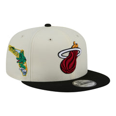 Miami Heat Injection Localized 9FIFTY Snapback Hat White | New Era US