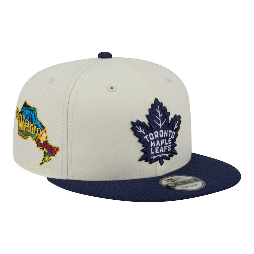 Toronto Maple Leafs New Era Injection Localized Two-Tone 9FIFTY Snapback Hat - White/Navy - NHL 203293143