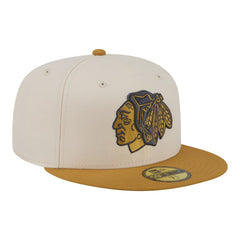 Chicago Blackhawks New Era Colorpack Two-Tone 59FIFTY Fitted Hat - Cream/Tan - NHL 203294177