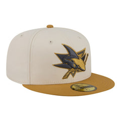 San Jose Sharks New Era Colorpack Two-Tone 59FIFTY Fitted Hat - Cream/Tan - NHL 203294183