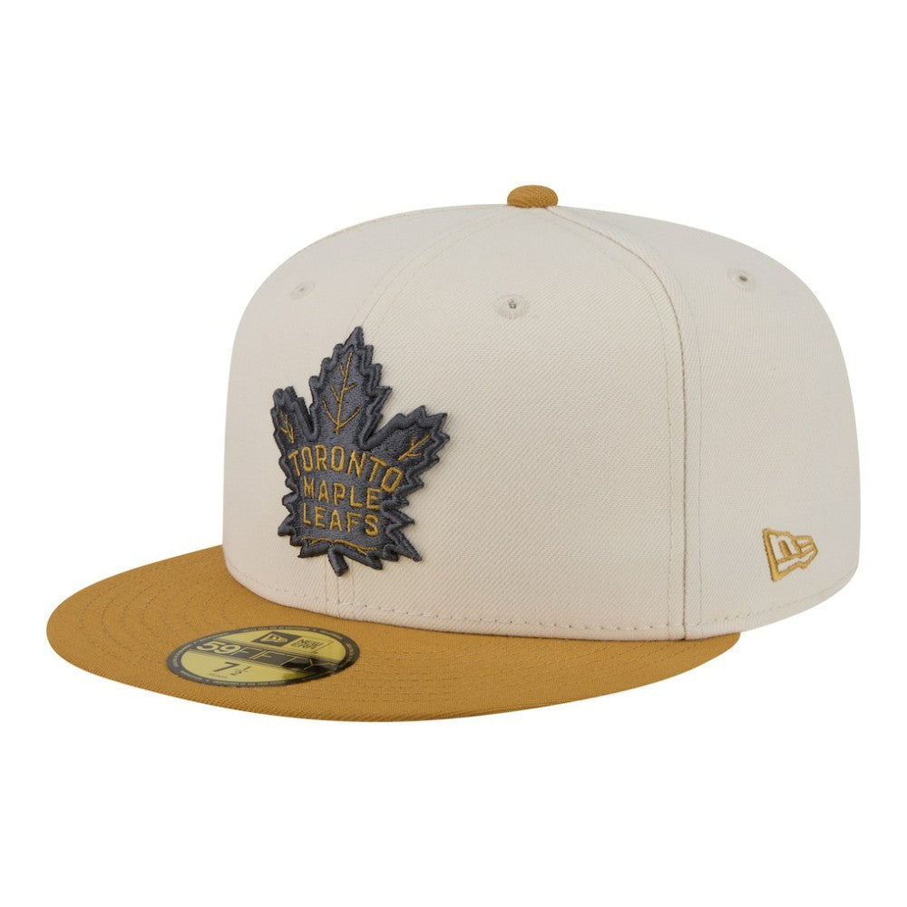 Toronto Maple Leafs New Era Colorpack Two-Tone 59FIFTY Fitted Hat - Cream/Tan - NHL 203294184