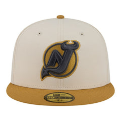 New Jersey Devils New Era Colorpack Two-Tone 59FIFTY Fitted Hat - Cream/Tan - NHL 203294196