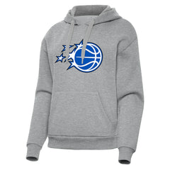 Orlando Magic Antigua Women's New Logo Victory Pullover Hoodie Heather Gray