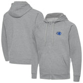 Orlando Magic Antigua New Logo Tall Victory Full-Zip Hooded Sweatshirt Heather Gray