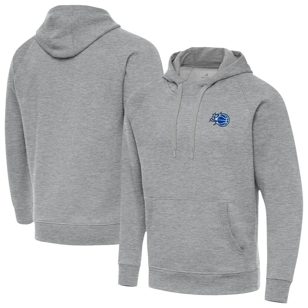 Orlando Magic Antigua New Logo Victory Pullover Hoodie Heather Gray