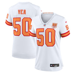 Nike Vita Vea '76 Tampa Bay Buccaneers Women's 50th Season Game Jersey White
