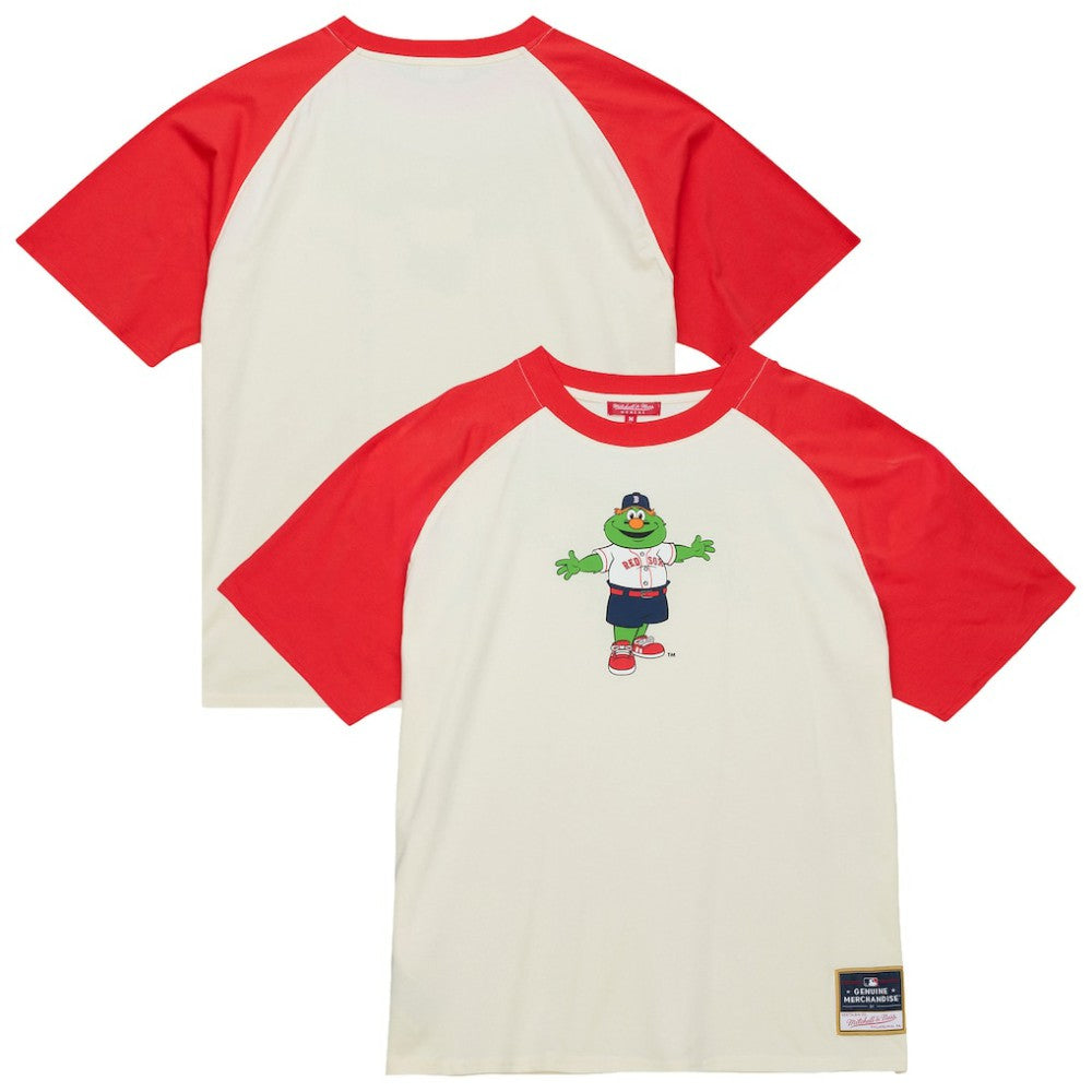 Boston Red Sox Mitchell & Ness Women's Boyfriend Raglan T-Shirt - Cream - Mitchell & Ness Discount