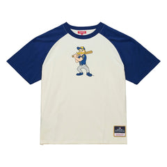 Milwaukee Brewers Mitchell & Ness Women's Boyfriend Raglan T-Shirt - Cream - Mitchell & Ness Online