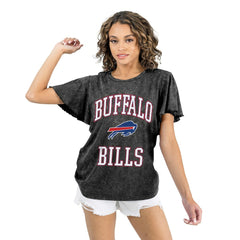 Buffalo Bills Gameday Couture Women's Relaxed Flutter Sleeve T-Shirt Black