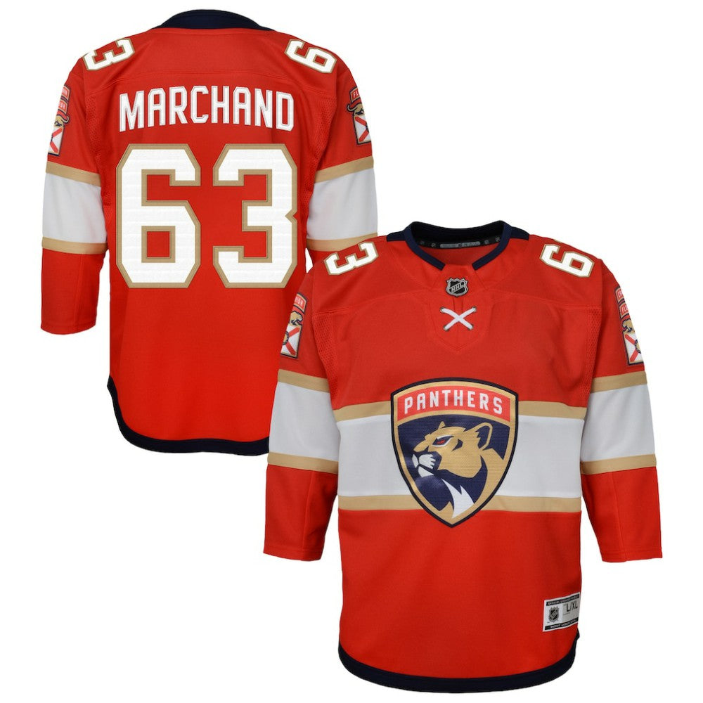 Brad Marchand Florida Panthers Outerstuff Youth Premier Player Jersey - Red - NHL 203319986