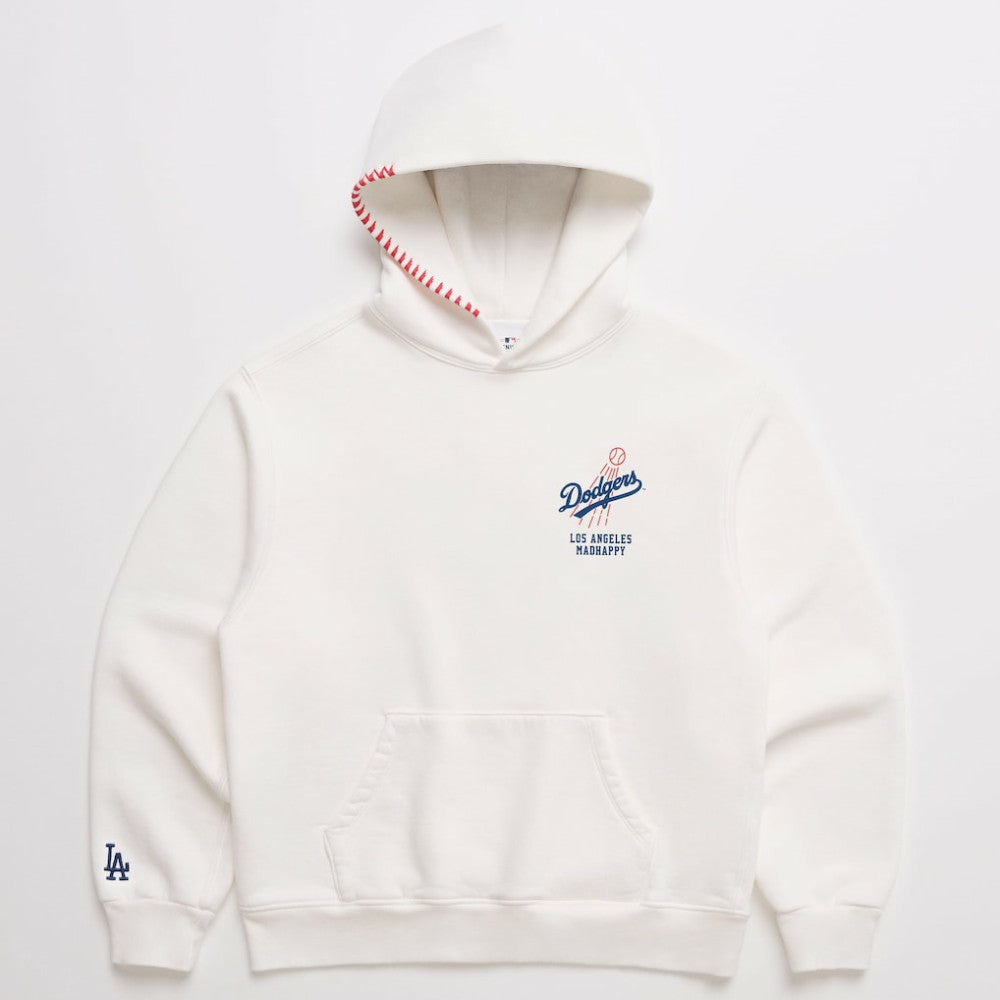 Los Angeles Dodgers Madhappy x MLB Unisex Heavyweight Fleece Hoodie - White - MLB Sale