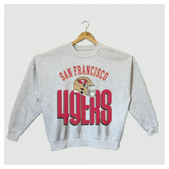 San Francisco 49ers Gameday Couture Women's Fierce Focus Premium Oversized Fleece Pullover Sweatshirt Ash