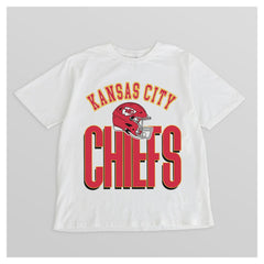 Kansas City Chiefs Gameday Couture Women's Oversized Classic Fierce Focus T-Shirt White