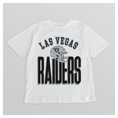 Las Vegas Raiders Gameday Couture Women's Oversized Classic Fierce Focus T-Shirt White