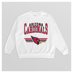 Arizona Cardinals Gameday Couture Women's Swift Strike Premium Oversized Fleece Pullover Sweatshirt White