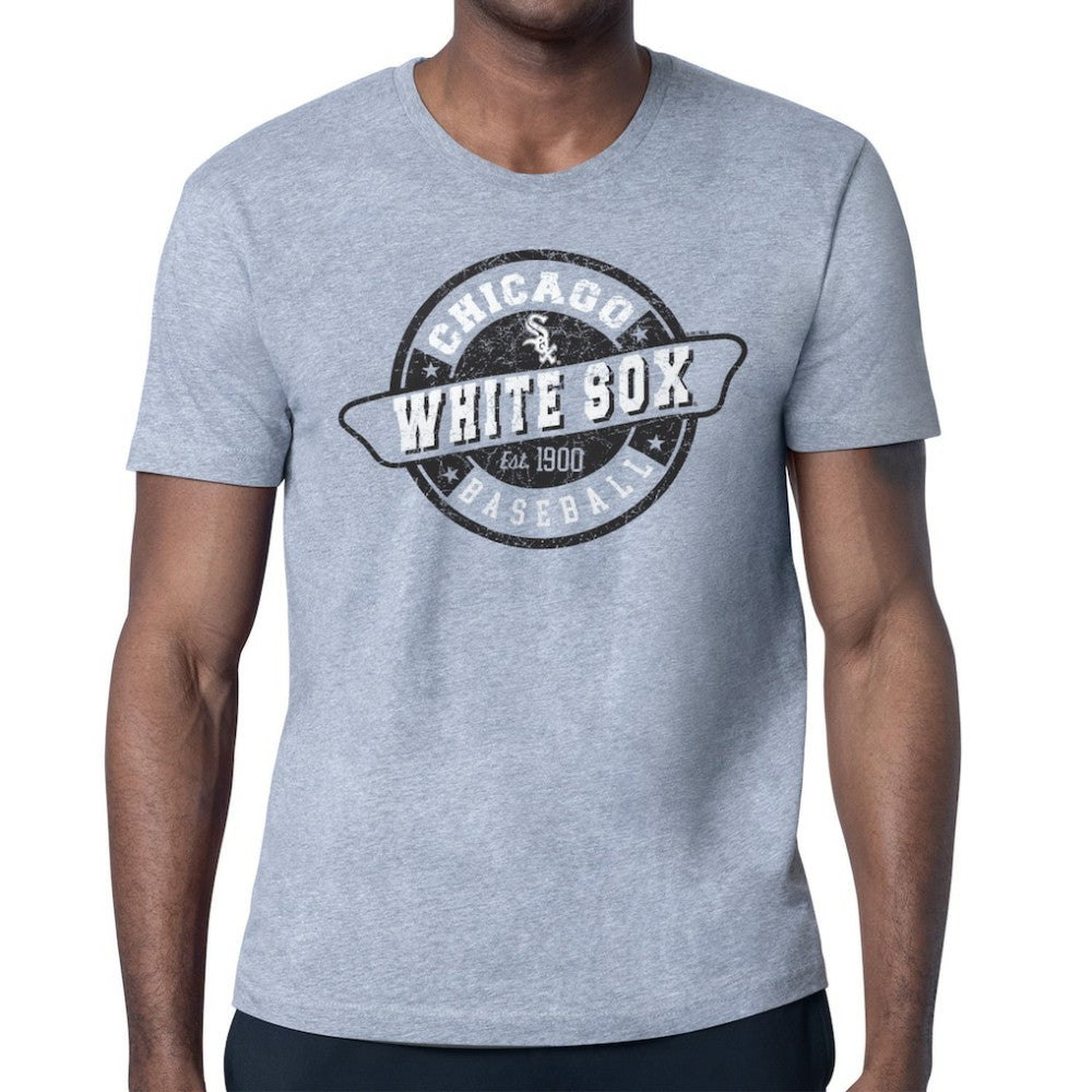 Chicago White Sox Starter Route 66 Team Logo T-Shirt - Heather Gray - MLB Discount