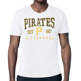 Pittsburgh Pirates Starter Distressed Logo T-Shirt - White - MLB on Sale