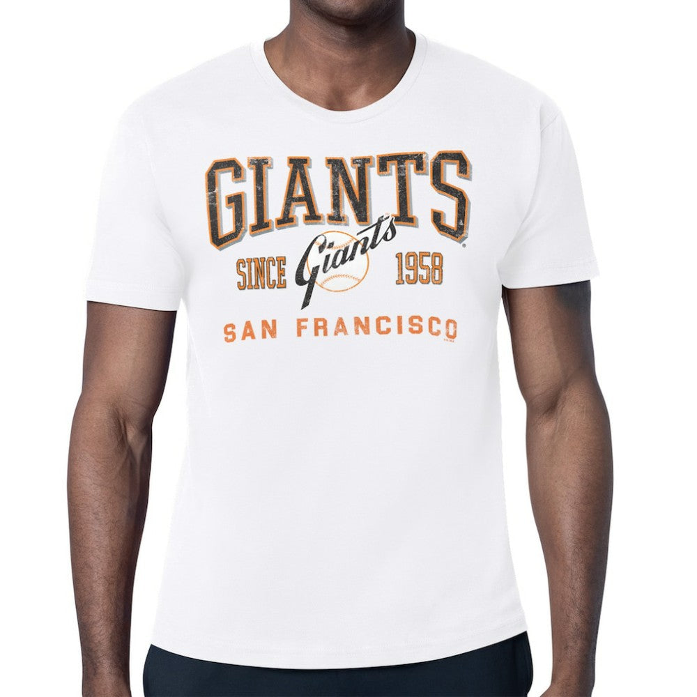 San Francisco Giants Starter Distressed Logo T-Shirt - White - MLB Discount