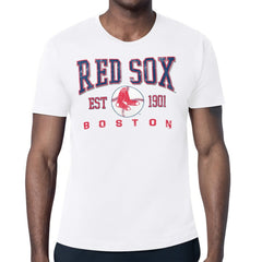 Boston Red Sox Starter Distressed Logo T-Shirt - White - MLB Lifestyle