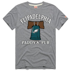 Philadelphia Eagles x It's Always Sunny in Philadelphia Homage Unisex Flipadelphia Paddy's Pub Tri-Blend T-Shirt Gray