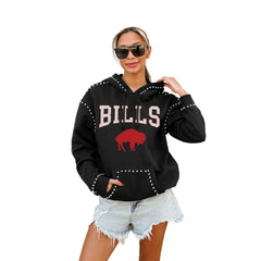 Buffalo Bills Gameday Couture Women's Studded Pullover Hoodie Black