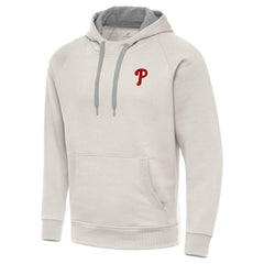 Philadelphia Phillies Antigua Victory Pullover Hoodie - Cream - MLB Lifestyle