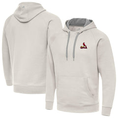 St. Louis Cardinals Antigua Victory Pullover Hoodie - Cream - MLB Lifestyle