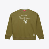 New York Yankees Mitchell & Ness Women's Cooperstown Collection Fleece Sweatshirt - Olive - Mitchell & Ness Sale