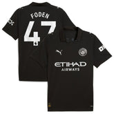 Phil Foden Manchester City 2025/26 Away Replica Player Jersey Black - Puma