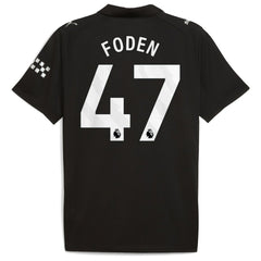 Phil Foden Manchester City 2025/26 Away Replica Player Jersey Black - Puma