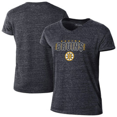 Boston Bruins Champion Women's Tri-Blend V-Neck T-Shirt - Black - NHL 203339628