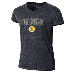 Boston Bruins Champion Women's Tri-Blend V-Neck T-Shirt - Black - NHL 203339628
