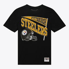 Mitchell & Ness Pittsburgh Steelers Women's Team Dynamic Boyfriend T-Shirt Black