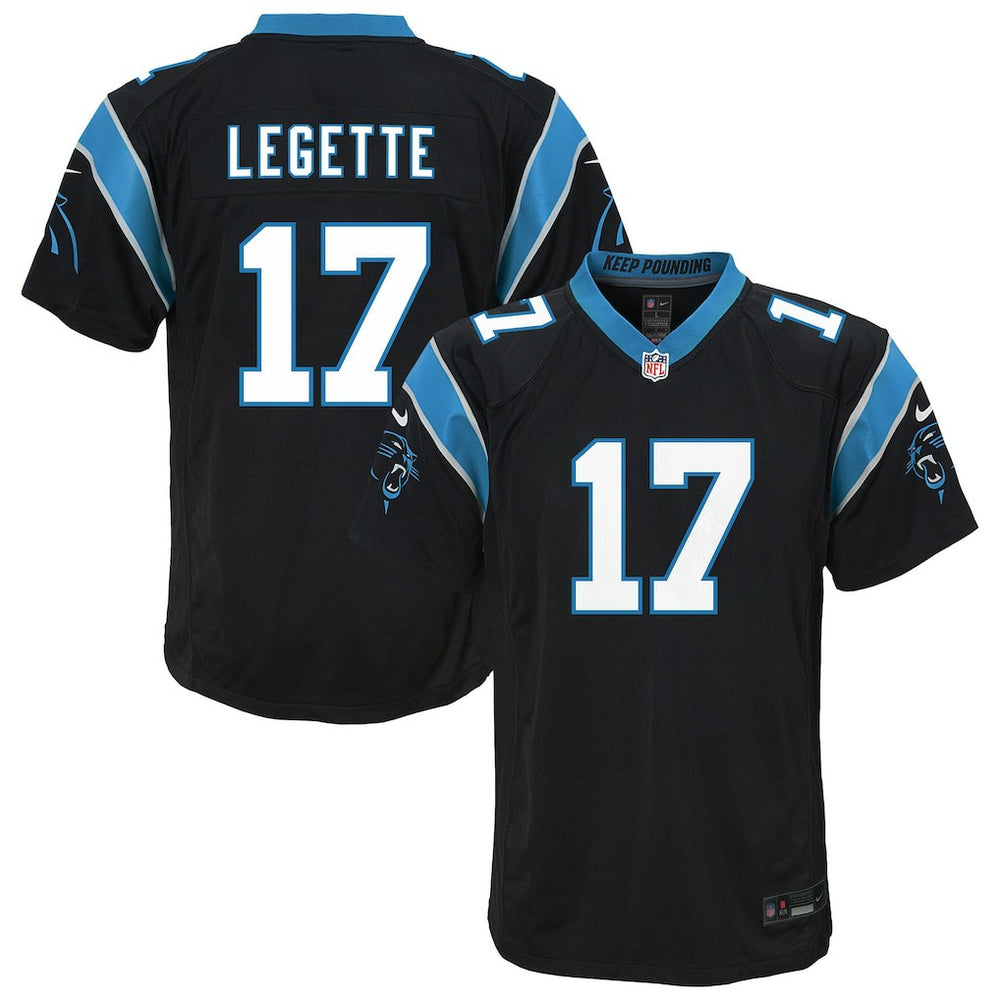 Nike Xavier Legette Carolina Panthers Youth Team Game Jersey Black