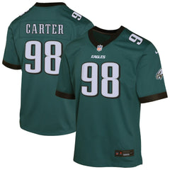 Nike Jalen Carter Philadelphia Eagles Youth Game Player Jersey Midnight Green