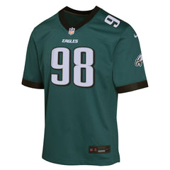 Nike Jalen Carter Philadelphia Eagles Youth Game Player Jersey Midnight Green