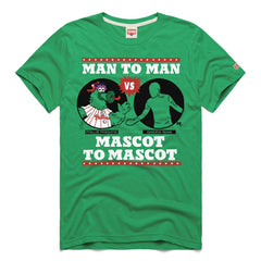 Philadelphia Phillies x It's Always Sunny in Philadelphia Homage Male Adult Phillie Phanatic vs Green Man T-Shirt - Green - MLB on Sale