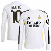 Kylian Mbappé Real Madrid 2025/26 Home Long Sleeve Player Jersey White - Adidas for sale