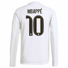 Kylian Mbappé Real Madrid 2025/26 Home Long Sleeve Player Jersey White - Adidas for sale