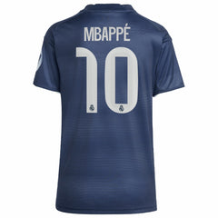 Kylian Mbappé Real Madrid Women's 2025/26 Away Replica Player Jersey Blue - Adidas Discount