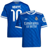 Kylian Mbappé Real Madrid Youth 2025/26 Third Replica Player Jersey Blue - Adidas sale