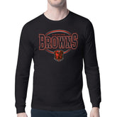 Cleveland Browns Starter Team Track Graphic Long Sleeve T-Shirt Black